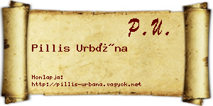 Pillis Urbána névjegykártya